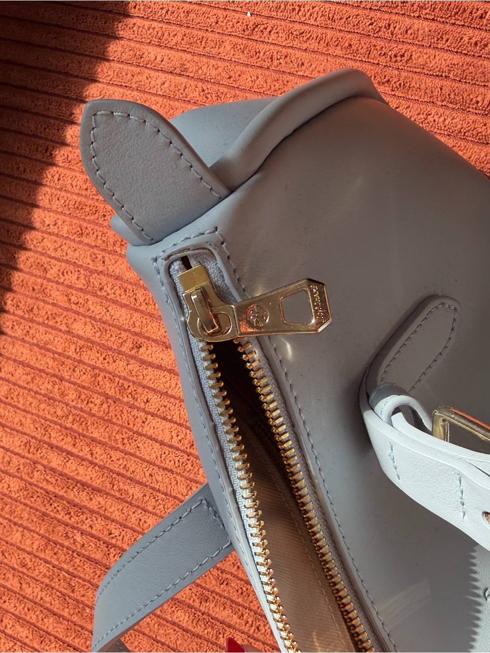 Longchamp Pale blue Shoulder Bag with Gold Hardware - Picture 4 of 5